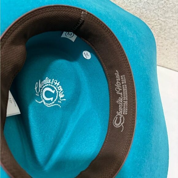 Charlie 1 Horse Turquoise White Sands Felt Hat size M - Picture 9 of 12